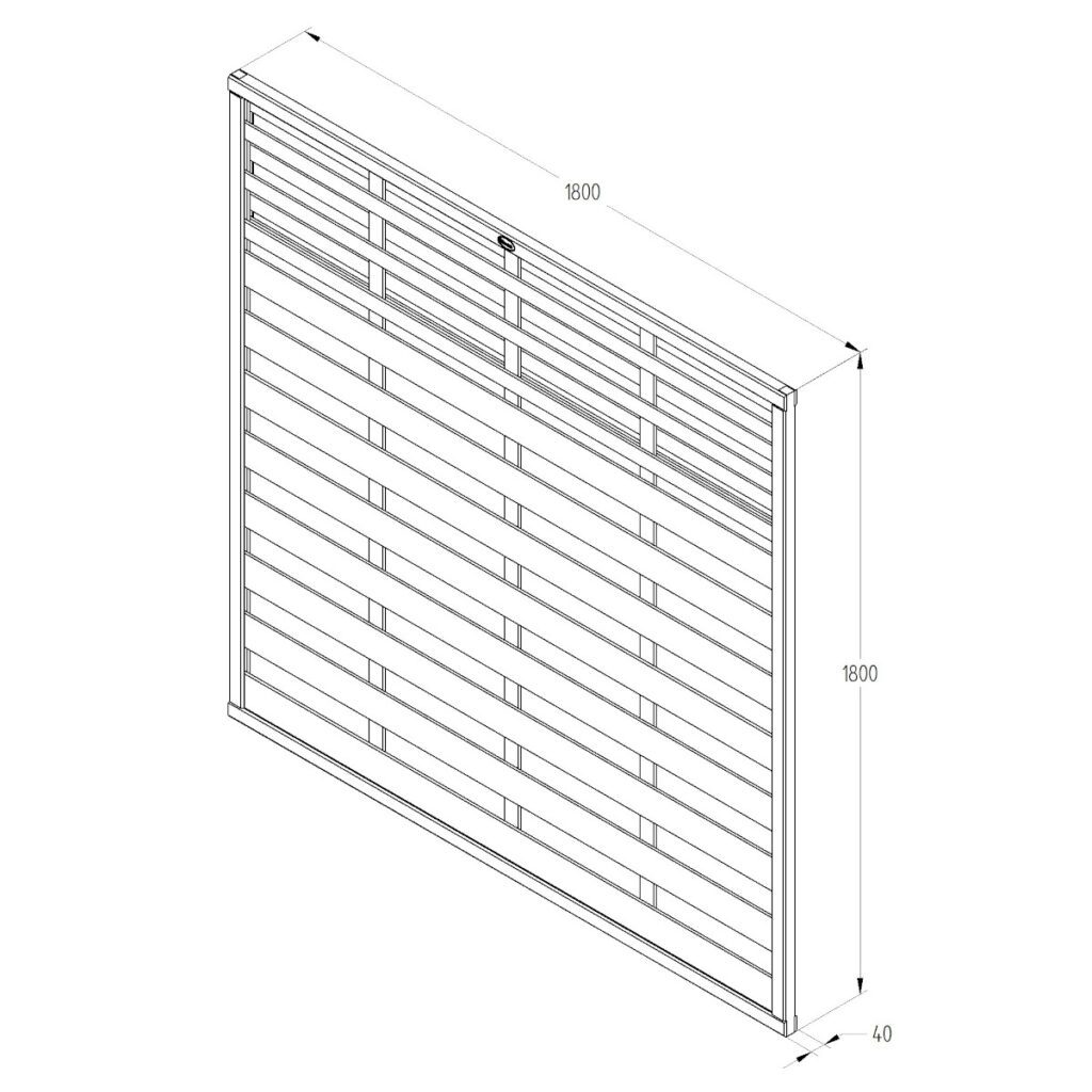Forest Garden 1.8m x 1.8m Pressure Treated Decorative Kyoto Fence Panel – Pack of 3 5013053148945 2